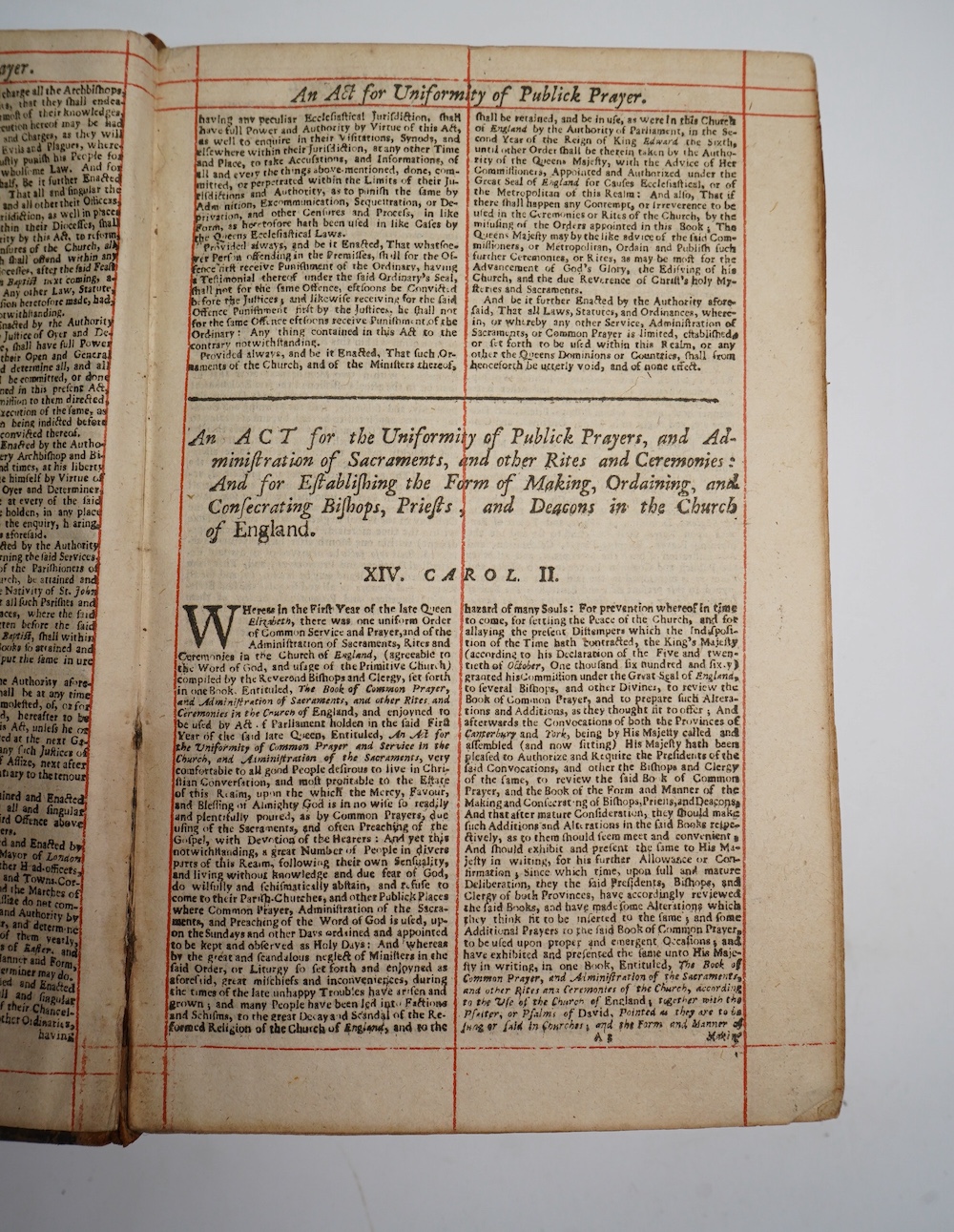 The Book Of Common Prayer, and Administration of the Sacraments ... according to the use of the Church of England ... with 54 plates, red ruled throughout; contemp. gilt decorated and panelled black morocco, sometime reb